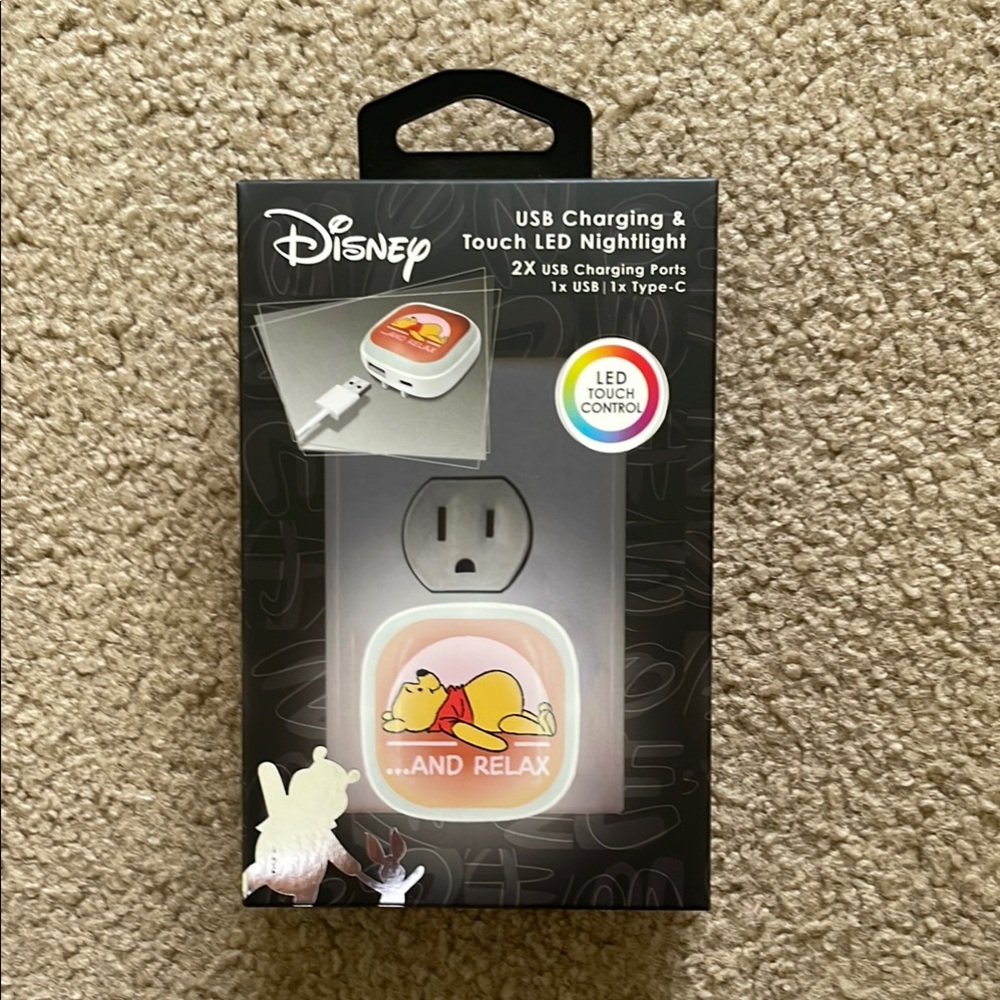 Disney Winnie The Pooh USB Charging & Touch LED Nightlight